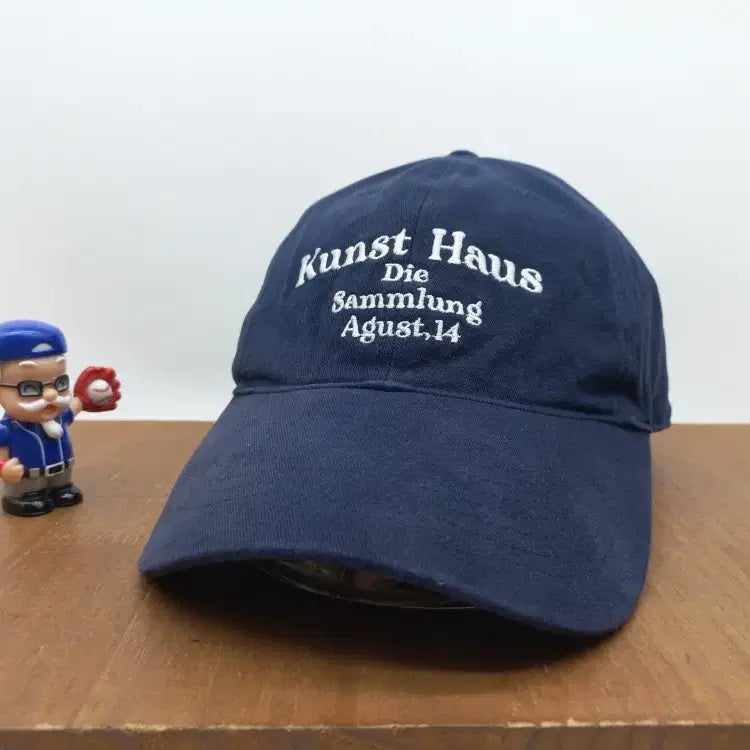 [BUNJANG] DUMARO Kunst Haus Deep Fit Cap Navy / 두마로 쿤스트하우스 깊은 대두모자 얼굴소멸 소두핏 볼캡 네이비