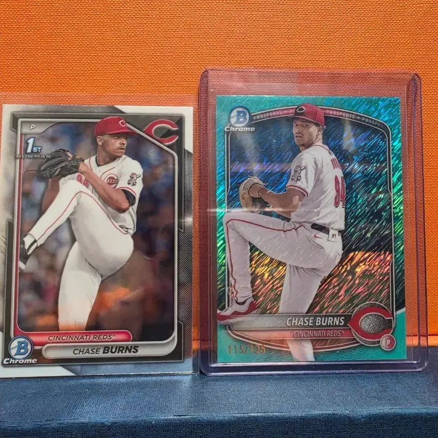 [BUNJANG] Chase Burns Chrome Limited Edition Trading Cards (2) / [2장] 체이스 번즈(Chase Burns) 한정카드 등