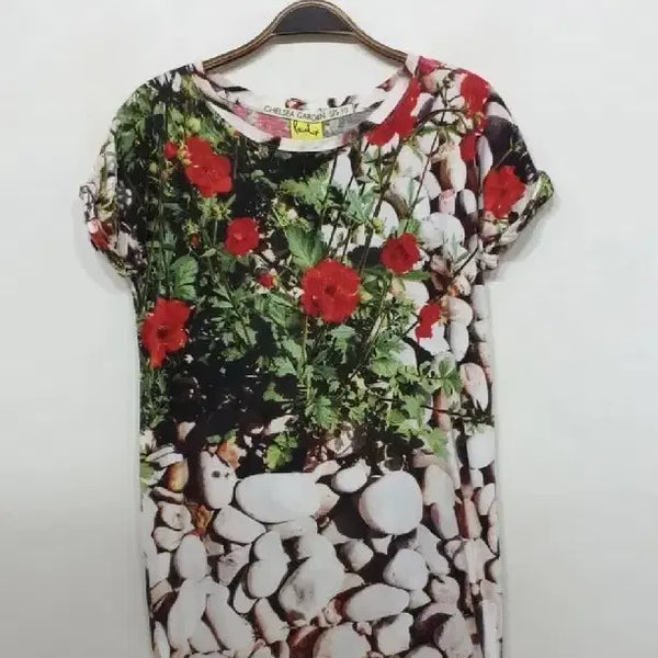 [BUNJANG] Paul Smith Floral Short Sleeve Round Neck Dress / (M) 폴스미스 반팔 원피스 플라워 라운드 노카라