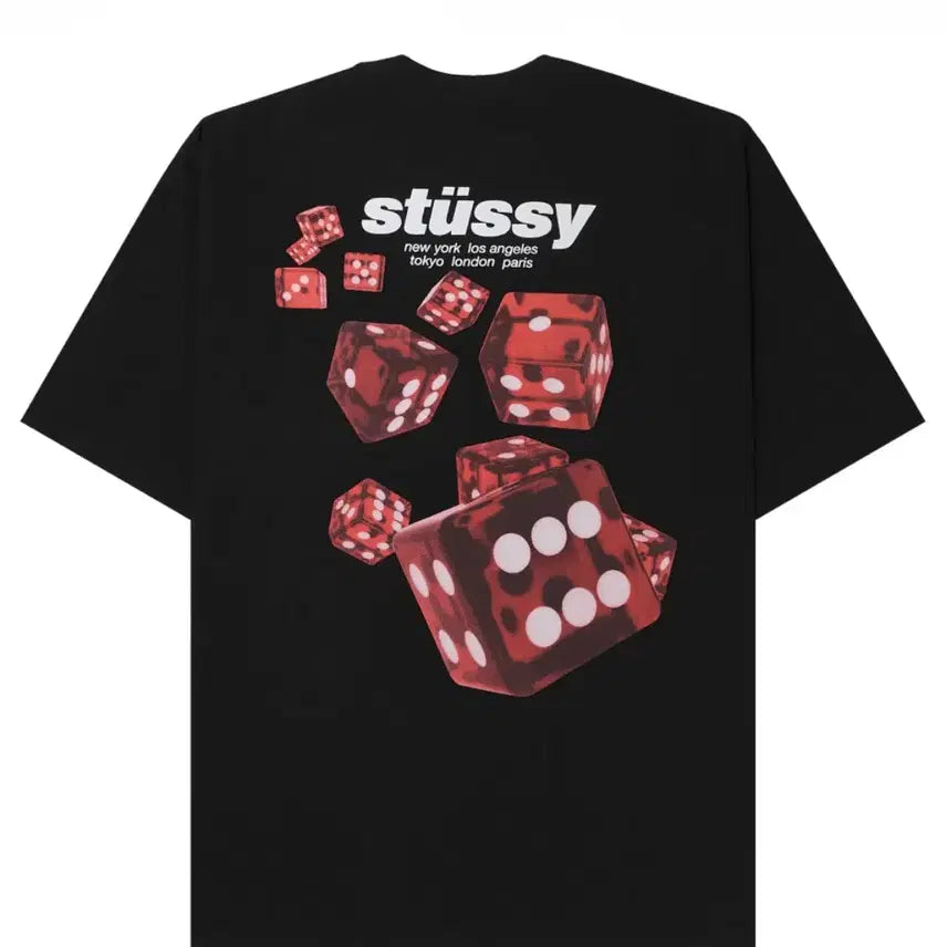 [BUNJANG] Stussy Rollers T-Shirt Black / 스투시 롤러스 티셔츠 블랙