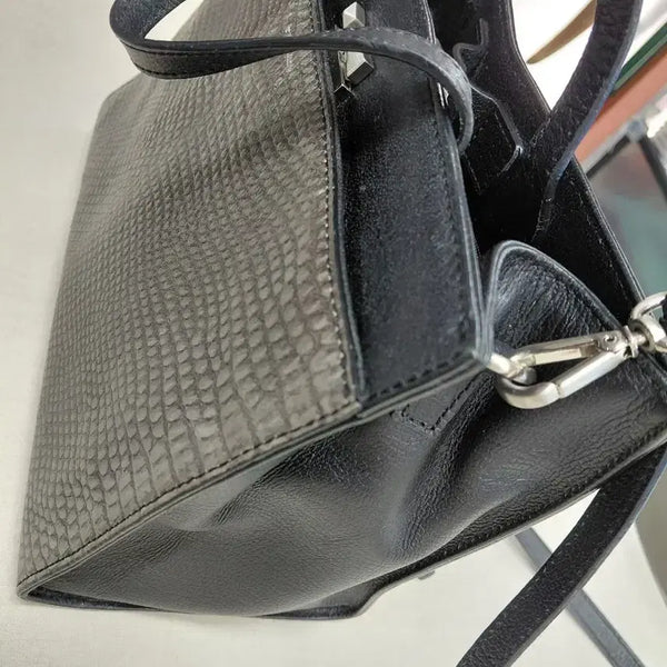 [BUNJANG] Rouge & Lounge Crocodile Pattern Leather Crossbody Bag 25/20 / 루즈앤라운지크로스백25,20