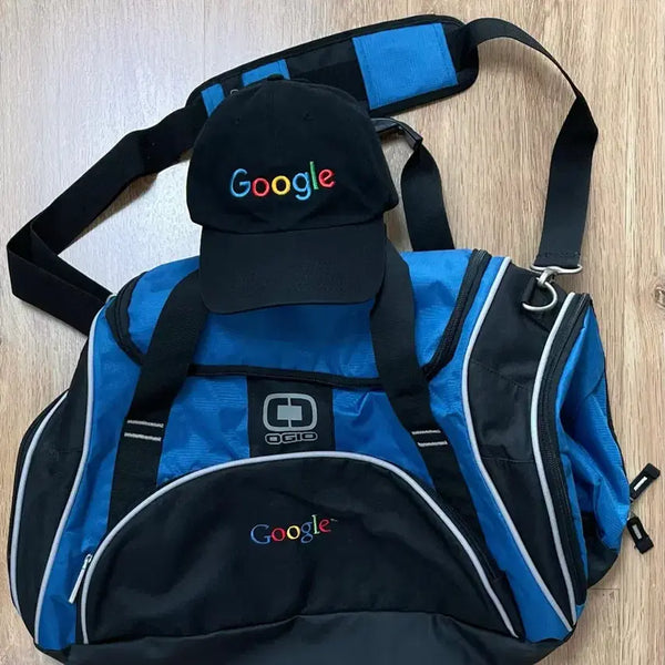 [BUNJANG] Google Embroidered Logo Ball Cap & Boston Bag Bundle / 국내 유일 구글 볼캡 모자 & 보스톤백 보스턴백 더플백