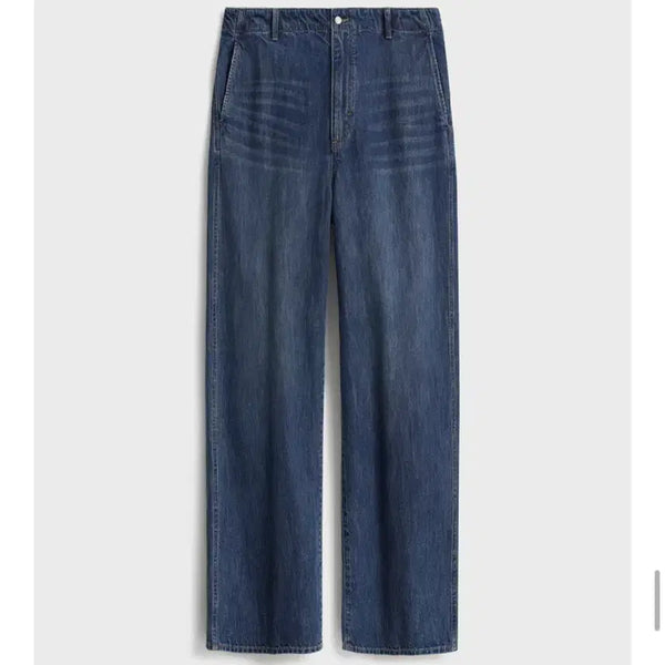 [BUNJANG] Pottery 26ss One Washed Wide Denim Pants Deep Blue / 포터리 26ss 원워시드 와이드 데님(3) 딥블루