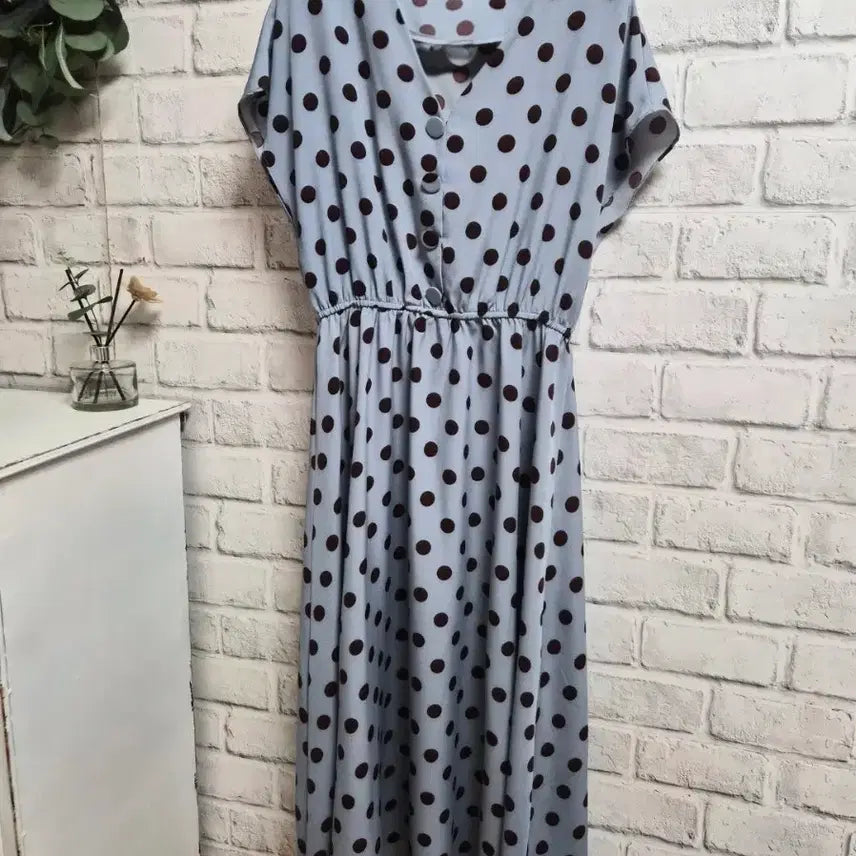 [BUNJANG] Dot Pattern Long Dress / 도트 롱원피스