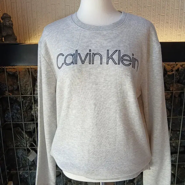 [BUNJANG] Calvin Klein Sweatshirt Grey Size L/G / 캘빈클라인 맨투맨 그레이 약기모 L/G