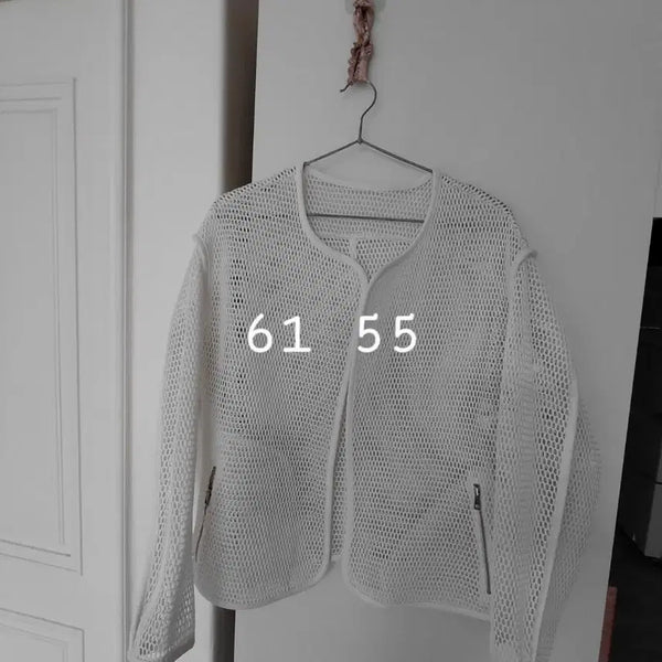 [BUNJANG] Mesh Jumper White / mos망사점퍼날씬66까지?