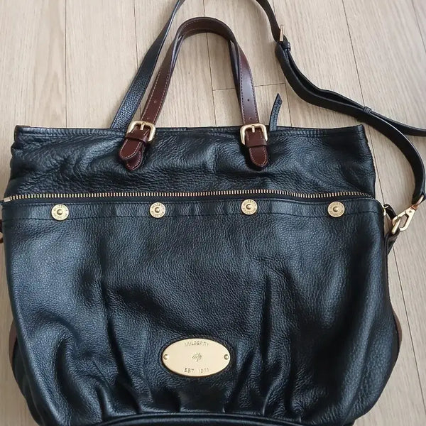 [BUNJANG] Mulberry Mitzi Two-Way Tote Bag Black / 멀버리 토트백 블랙