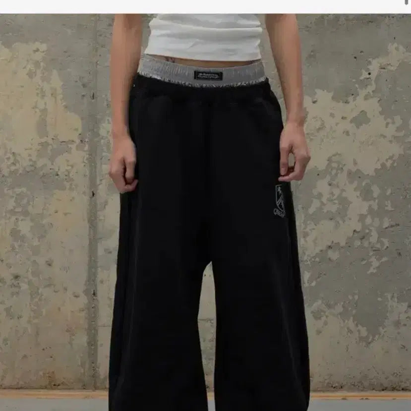 [BUNJANG] Rock Cake Layered Curved 2-Way Jogger Pants Black XS / 락케이크 바지 xs Boxer Layered Curved 2way Jogger 검정