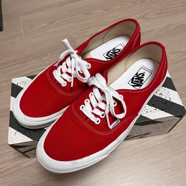 [BUNJANG] Vans Vault OG Authentic LX Red Sneakers / [285] 반스 볼트 OG 어센틱 LX 레드