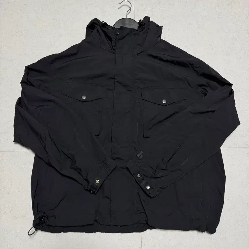 [BUNJANG] HAZZYS HIS Gorpcore Nylon Windbreaker Black / <L> HAZZYS HIS 헤지스 히스 고프코어 나일론 윈드브레이커 블랙
