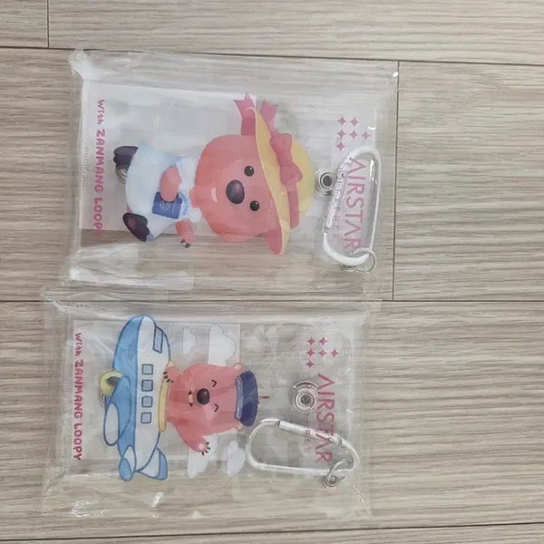 [BUNJANG] Zanmang Loopy Transparent Card Case (Set of 2) / 잔망루피 투명카드케이스 새상품2개