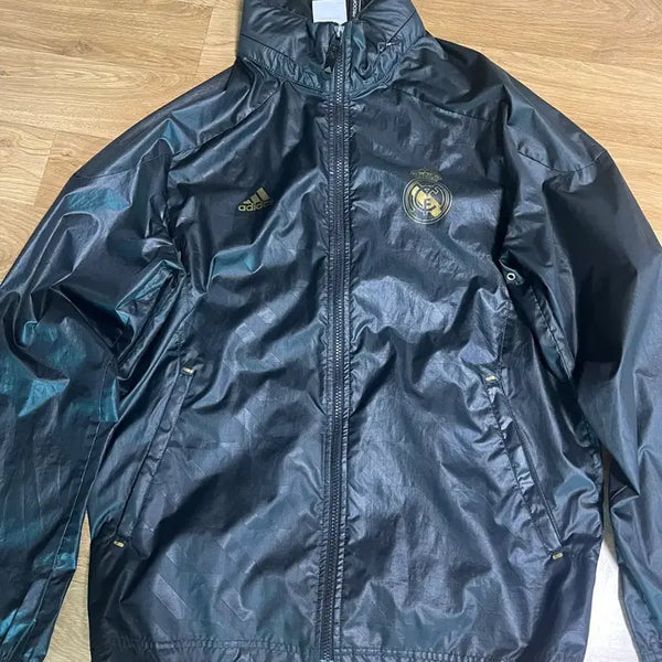 [BUNJANG] Real Madrid Adidas Windbreaker Jersey Black / 레알마드리드 아디다스 바람막이 져지 검정