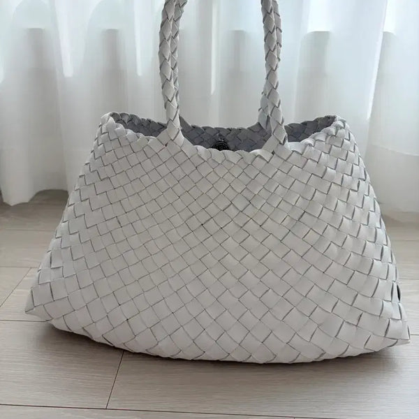[BUNJANG] Dragon Diffusion Santa Croce Small White Leather Tote Bag / 드레곤디퓨전 산타크로체 스몰