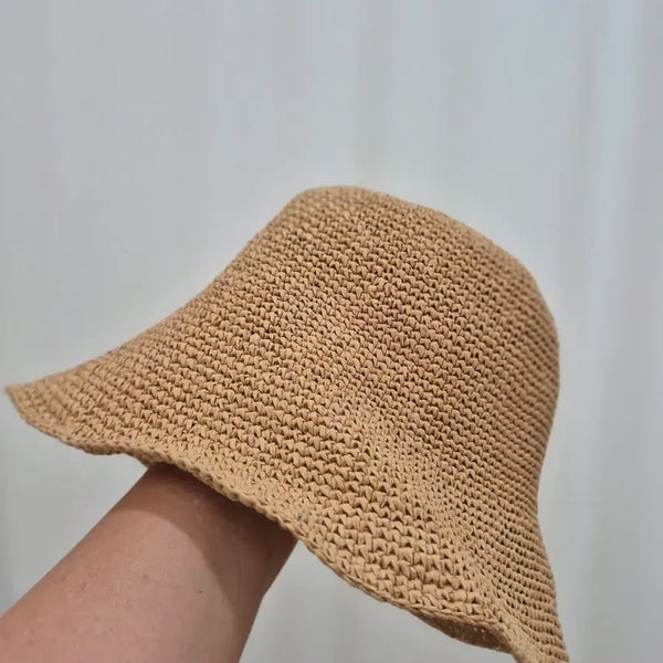 [BUNJANG] COS Crochet Paper Hat Brown / COS크로세 페이퍼 햇 브라운