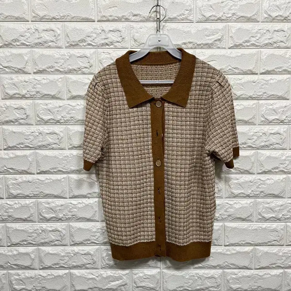 [BUNJANG] Short Sleeve Knit Cardigan / 2967) 반팔 니트가디건