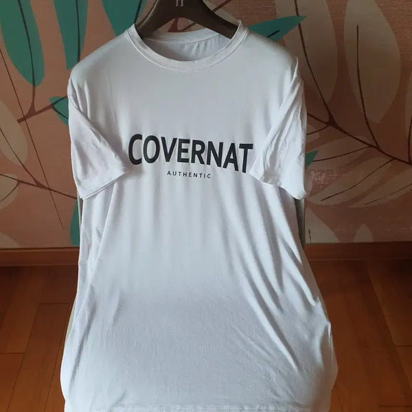 [BUNJANG] Covenant Authentic Logo T-Shirt White / 커버낫 어센틱 로고 반팔티 화이트