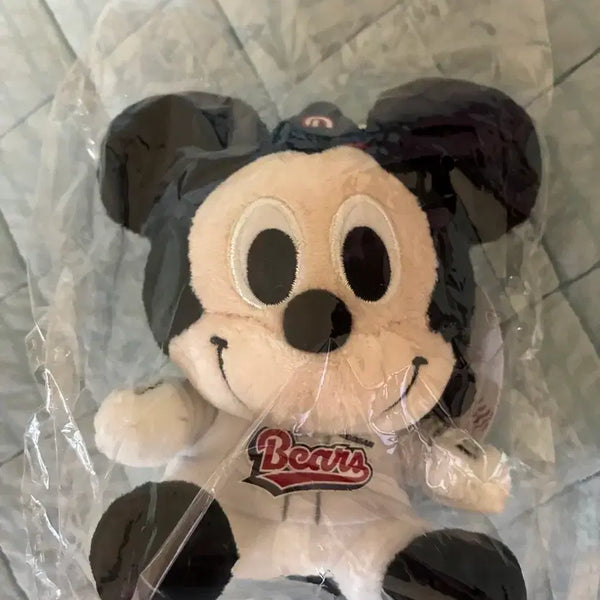 [BUNJANG] Doosan Bears Mickey Mouse Plush Keychain / 두산베어스 미키마우스 인형키링
