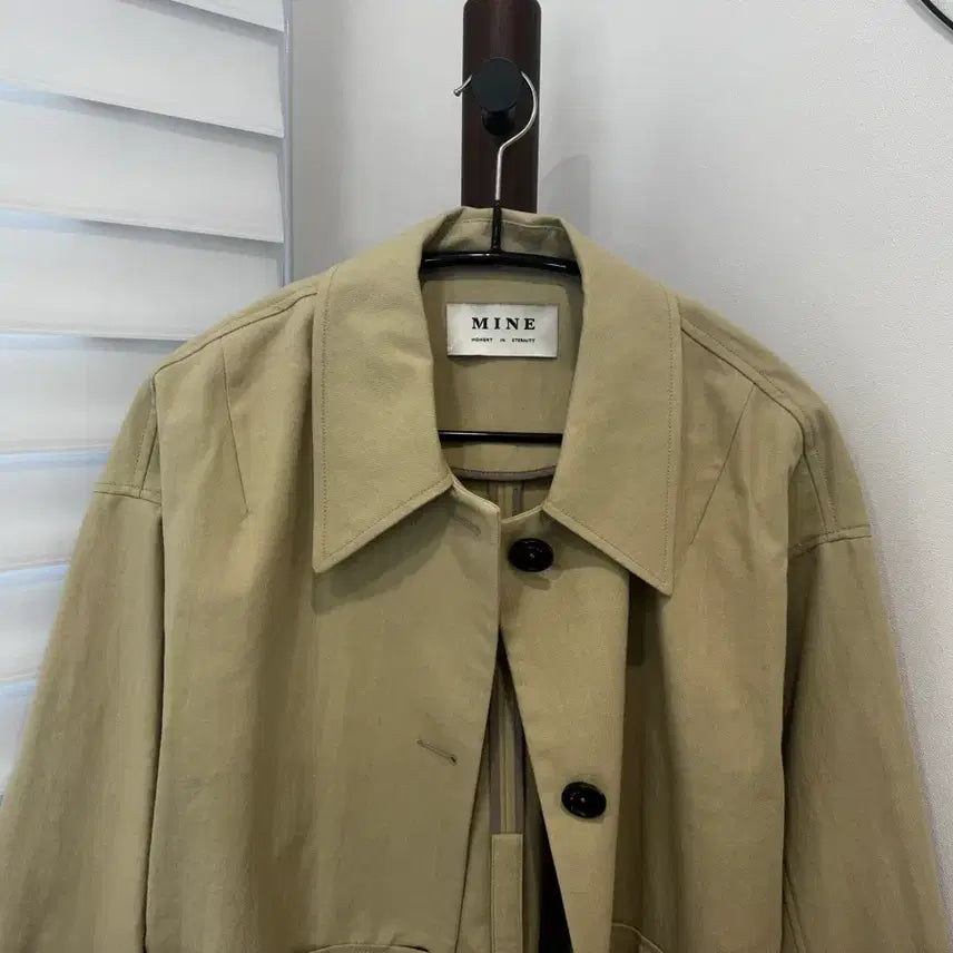 [BUNJANG] MINE Italian Fabric Short Jacket Light Green / MINE 이태리 원단 숏 재킷