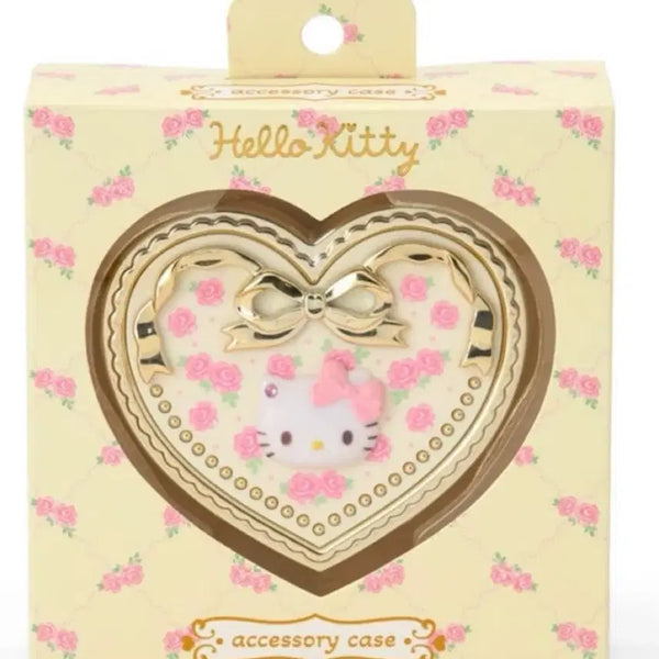 [BUNJANG] Sanrio Hello Kitty Heart Trinket Case with Mirror / (새상품) 산리오 거울이 달린 하트모양 소품 케이스 소품함 악세서리 보관함 헬로키티