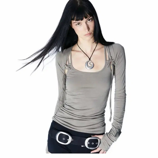 [BUNJANG] 2000Archives Eyelet Bolero Set-up Long Sleeve / 급처)택포)2000archives 아일렛 볼레로 셋업 롱슬리브 2000아카이브스