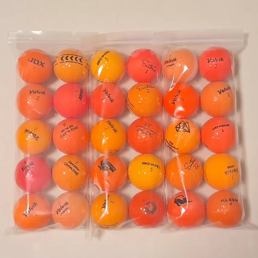[BUNJANG] Brand Orange Golf Balls Lost Balls - 30 Count / (급처리)브랜드 주황볼 30알 로스트볼 골프공