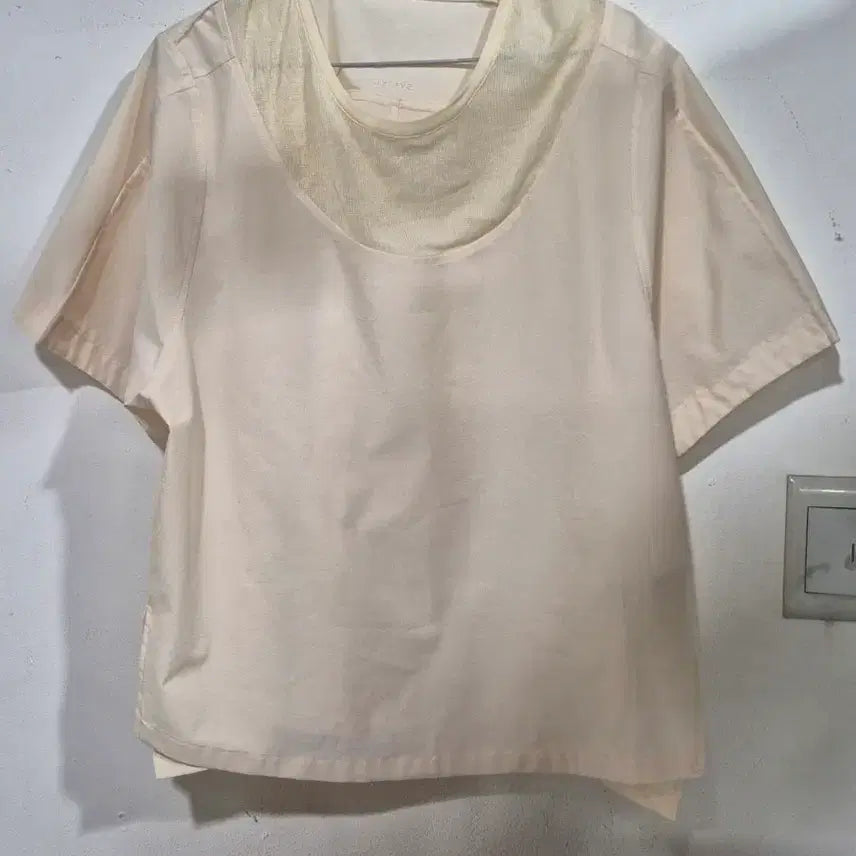[BUNJANG] System Ivory See-through Detail Blouse / 한섬 시스템 블라우스 아이보리