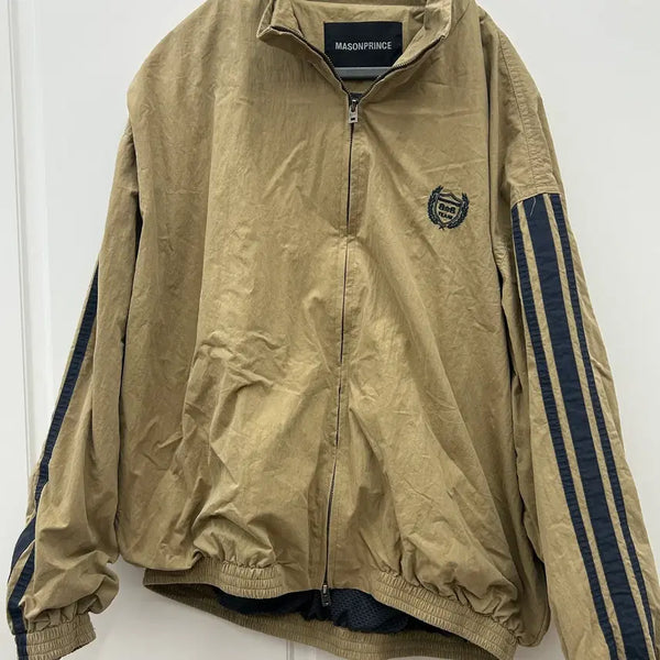 [BUNJANG] Old Laundry Mason Prince Logo Graphic Sports Jacket Beige L / 올드런드리 MASONPRINCE 로고 그래픽 스포츠 자켓 베이지 L