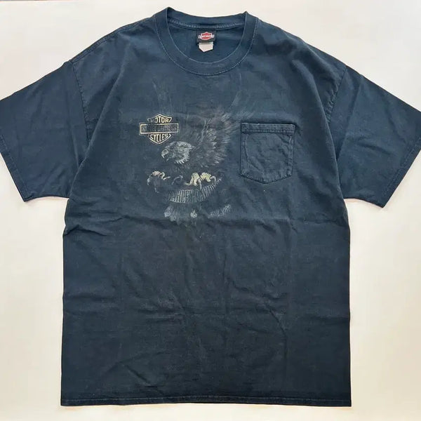 [BUNJANG] Vintage Harley-Davidson Smithfield Eagle Pocket T-Shirt XL / 빈티지 할리데이비슨 스미스필드 이글 포켓 반팔 티셔츠