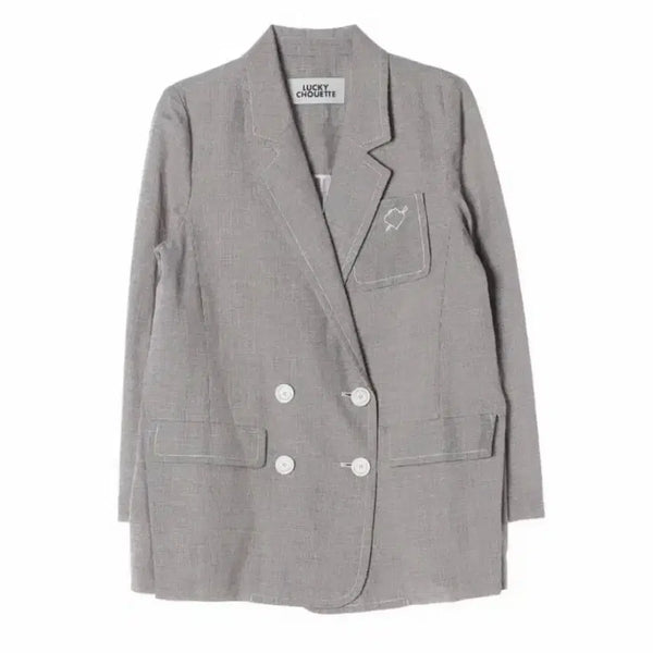 [BUNJANG] Lucky Chouette Women's Linen Summer Jacket Size 36 / 럭키슈에뜨 여성 여름 자켓 36