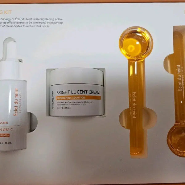 [BUNJANG] ÉCLAT DU TEMPS Whitening Kit Vitamin C Booster Ampoule + Cream + Massage Ball / 에끌라뒤땅 미백키트화이트닝 비타민 C 부스터 앰플+ 크림+마사지볼