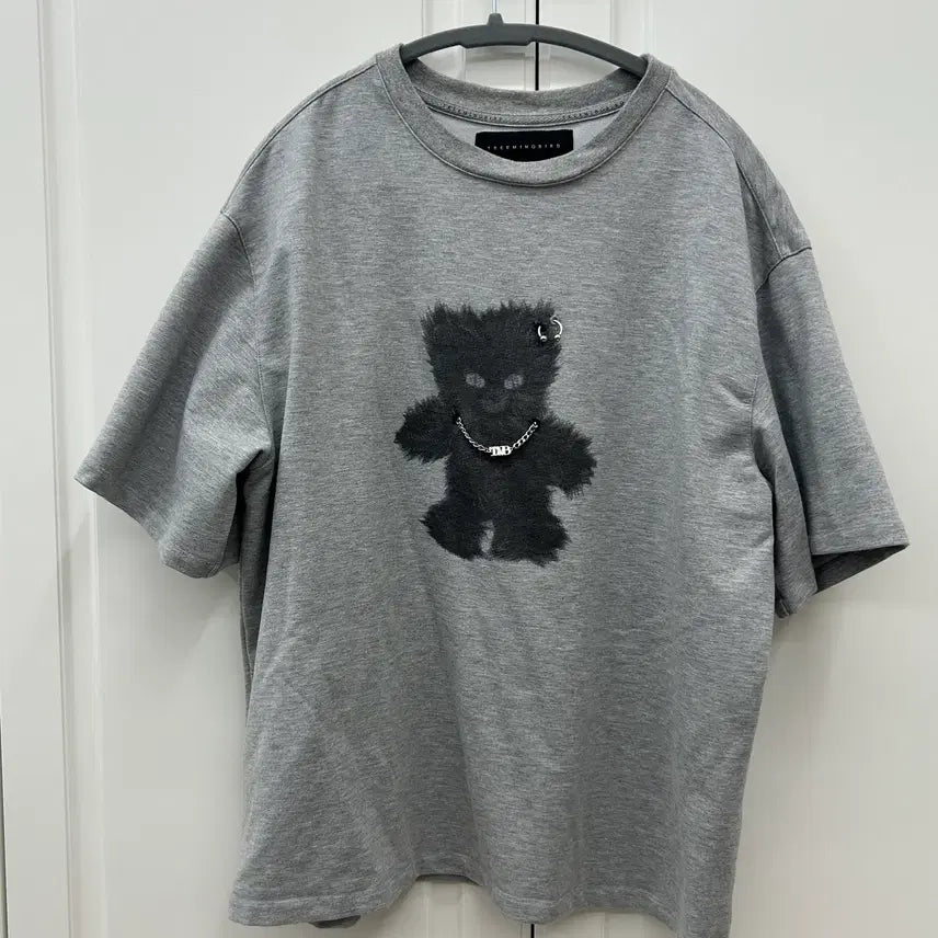 [BUNJANG] trimingbird Titi Short Sleeve T-Shirt Gray / 트리밍버드 티티 반팔 그레이