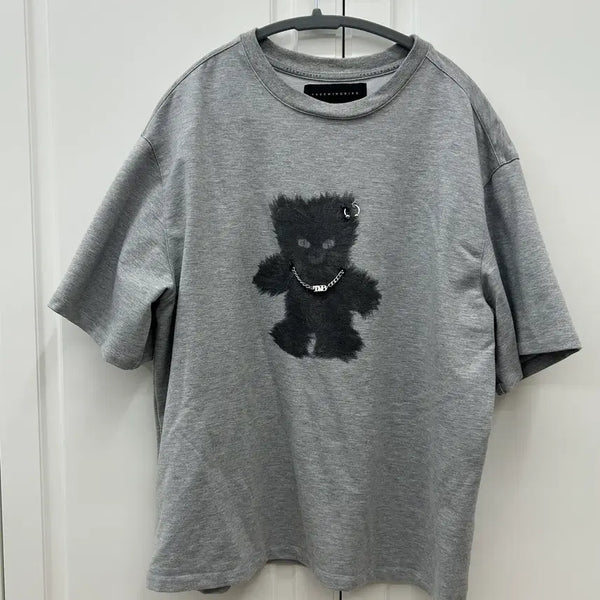 [BUNJANG] trimingbird Titi Short Sleeve T-Shirt Gray / 트리밍버드 티티 반팔 그레이