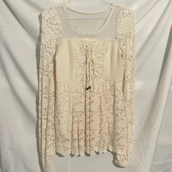 [BUNJANG] LIZLISA Vintage Lace Blouse / [리즈리사] 일본 수입 양산형 빈티지 레이스 블라우스