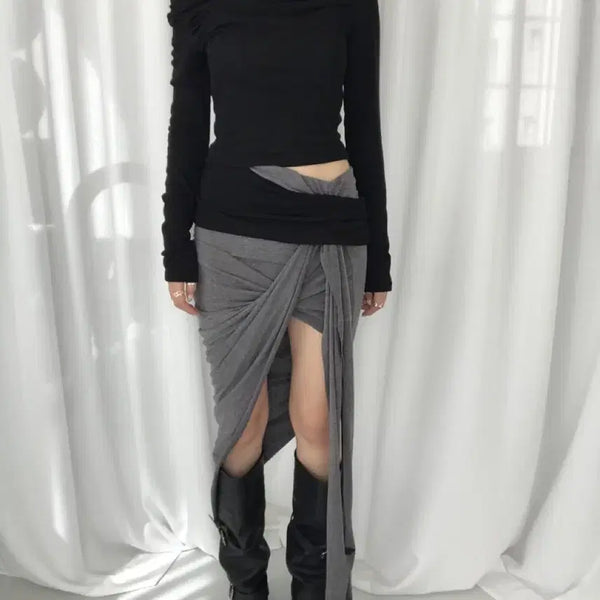 [BUNJANG] Tuftie Shell Drape Skirt / 튜프티 shell drape skirt