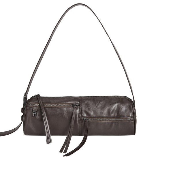 [BUNJANG] Triming Bird Stepped Zipper Shoulder Bag Brown / 트리밍버드 가방 Stepped Zipper Shoulder Bag 브라운