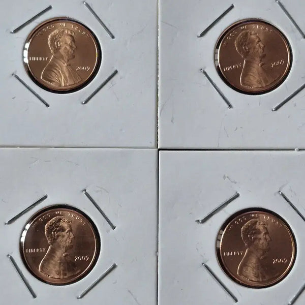 [BUNJANG] 2009 Lincoln Bicentennial Copper Penny Set / 2009년P링컨 200주년 기념구리페니3,11그램. 시리즈4개. 프루프(완전 미사용)