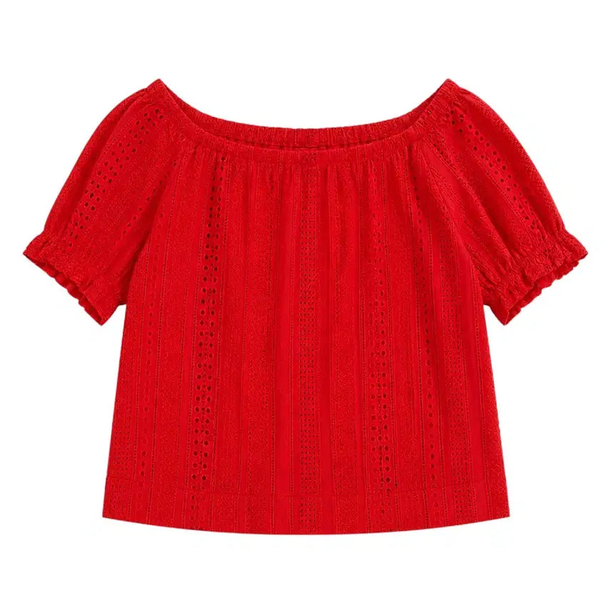 [BUNJANG] Red Rabbit Punching Banding Blouse / 여성F/ 레드레빗 펀칭 밴딩 블라우스RD 6-116