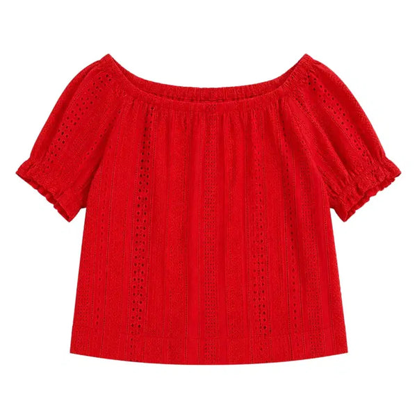 [BUNJANG] Red Rabbit Punching Banding Blouse / 여성F/ 레드레빗 펀칭 밴딩 블라우스RD 6-116