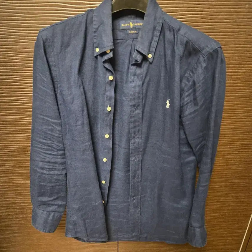 [BUNJANG] Polo Ralph Lauren Navy Linen Shirt Classic Fit / 폴로 랄프로렌 네이비 린넨 셔츠