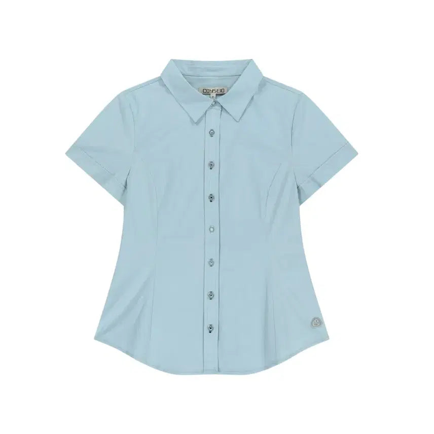 [BUNJANG] Koiseio Nana Half Shirt Sky Blue / 코이세이오 나나 하프 셔츠 스카이 블루