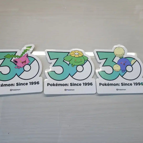 [BUNJANG] Pokemon Tongtongco Dukko Somseomco 30th Anniversary Sticker Bundle Set / 교환판매) 포켓몬스터 통통코 두코 솜솜코 30주년 기념 스티커 일괄