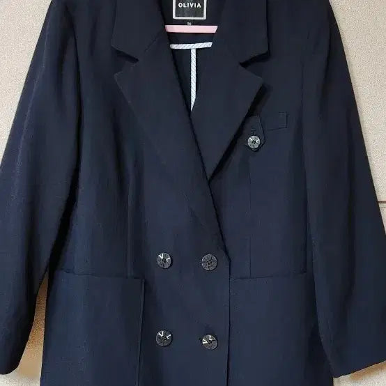 [BUNJANG] VV Olivia Double Button Jacket Navy / VV 올리비아 더블 버튼 자켓 네이비