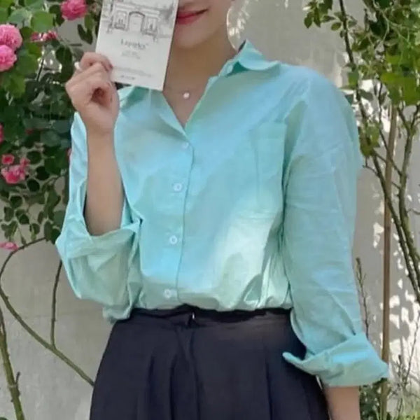 [BUNJANG] Women's Daily Mint Shirt / 여성 데일리 민트 셔츠
