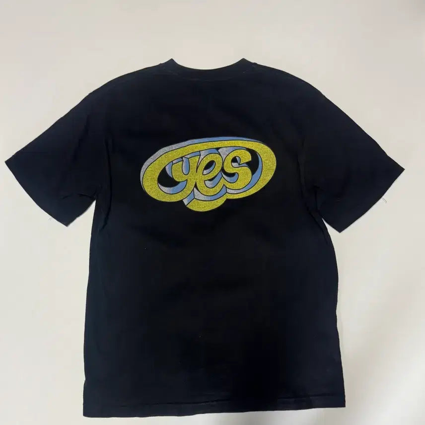 [BUNJANG] Yeseyesee Vintage Big Logo Short Sleeve T-Shirt M Black / 정품!! 예스아이씨 뒷 빈티지 빅 로고 반팔 티셔츠 M 블랙