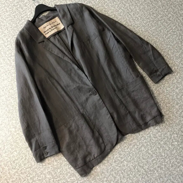[BUNJANG] Rookie Bird 100% Linen Oversized Jacket / 제평 루키버드 린넨100% 오버핏 자켓 재킷 간절기 여름 가을 국산 최고급