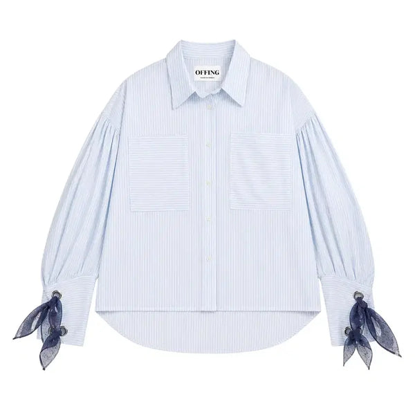 [BUNJANG] OFFING Striped Oversized Blouse / 여성F/ OFFING 스트라이프 오버핏 블라우스 6-7
