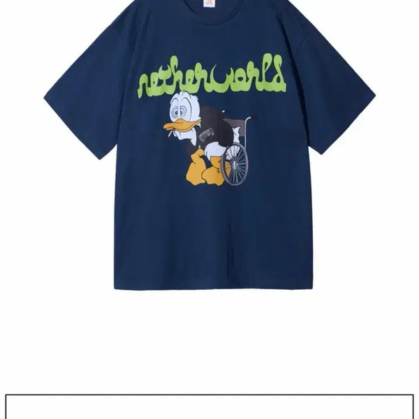 [BUNJANG] Netherworld Smoking Duck T-Shirt Navy / [새상품] 네더월드 스모킹 덕 반팔티 네이비