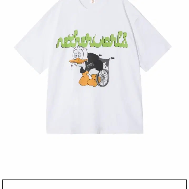 [BUNJANG] Netherworld Smoking Duck T-Shirt White / [새상품] 네더월드 스모킹 덕 반팔티 화이트