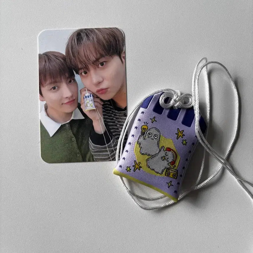[BUNJANG] ATEEZ Hongjoong Jongho Kkapsmajz Photocard & Omamori Set / 에이티즈 팬미팅 홍중 종호 캡막즈 오마모리 포카 세트