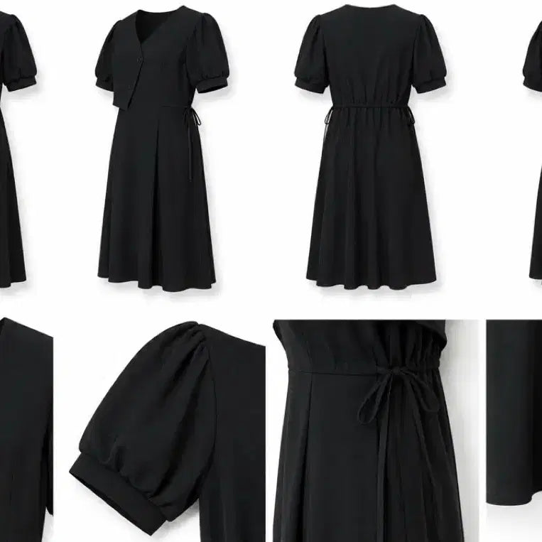 [BUNJANG] Black Puff Sleeve Dress / (가격제안O)블랙 퍼프 소매 원피스 싸게 판매합니다!